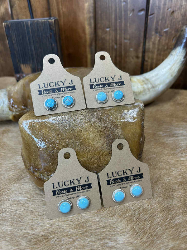 Skyla Earrings-Earrings-LJ Turquoise-Lucky J Boots & More, Women's, Men's, & Kids Western Store Located in Carthage, MO