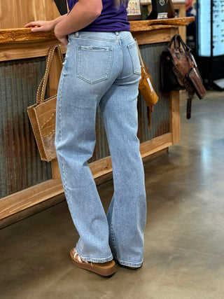 Women's Flying Monkey Hallie High Rise Wide Leg Jean-Women's Denim-Flying Monkey-Lucky J Boots & More, Women's, Men's, & Kids Western Store Located in Carthage, MO