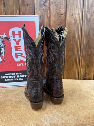 Women's Hyer Colby Matte Coffee Brown Caiman Boot
