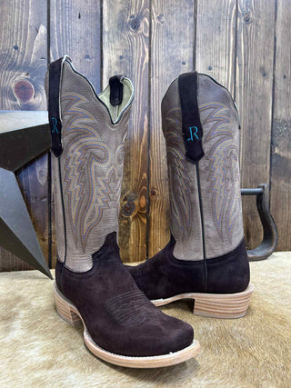 Women's R. Watson Chocolate Deer Roughout Boot-Women's Boots-R. Watson-Lucky J Boots & More, Women's, Men's, & Kids Western Store Located in Carthage, MO