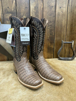Men's Ariat Futurity Finalist Natual Caiman Boot-Men's Boots-Ariat-Lucky J Boots & More, Women's, Men's, & Kids Western Store Located in Carthage, MO