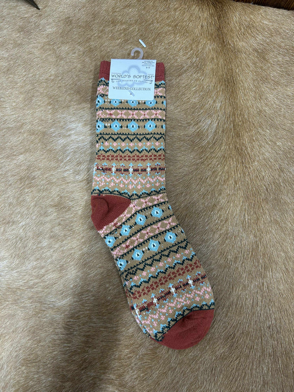 Seasonal Crew Socks-Socks-World's Softest Socks-Lucky J Boots & More, Women's, Men's, & Kids Western Store Located in Carthage, MO