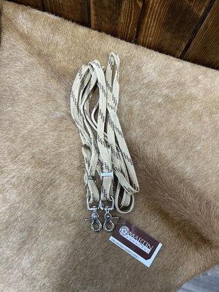 5/8 Waxed Nylon Roping Reins RR58WN-Reins-Equibrand-Lucky J Boots & More, Women's, Men's, & Kids Western Store Located in Carthage, MO