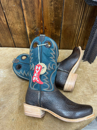 Men's Hyer McCune Matte Chocolate Bison Boot-Men's Boots-HYER Boots-Lucky J Boots & More, Women's, Men's, & Kids Western Store Located in Carthage, MO