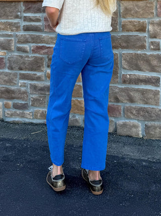 Women's Vervet Ellie High Rise Blue Barrel Jean