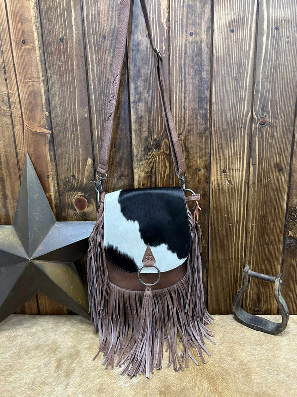 STS Indie Cowhide Brown Saddle Bag-Crossbody bag-Carrol STS Ranchwear-Lucky J Boots & More, Women's, Men's, & Kids Western Store Located in Carthage, MO