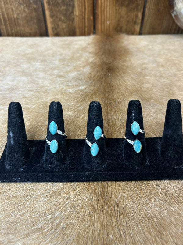 Mila Ring-Rings-LJ Turquoise-Lucky J Boots & More, Women's, Men's, & Kids Western Store Located in Carthage, MO