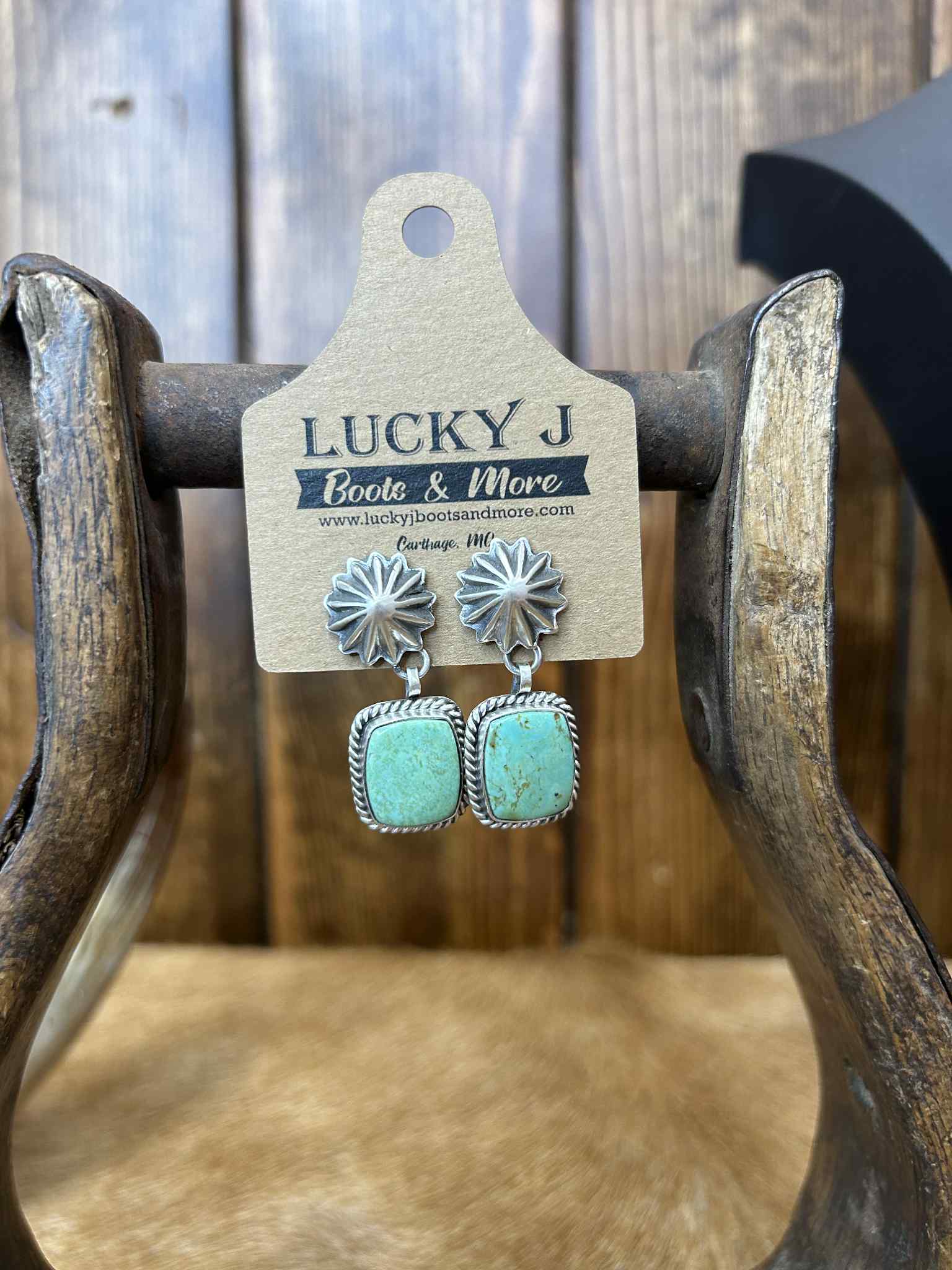 Amaris Earrings-Earrings-LJ Turquoise-Lucky J Boots & More, Women's, Men's, & Kids Western Store Located in Carthage, MO
