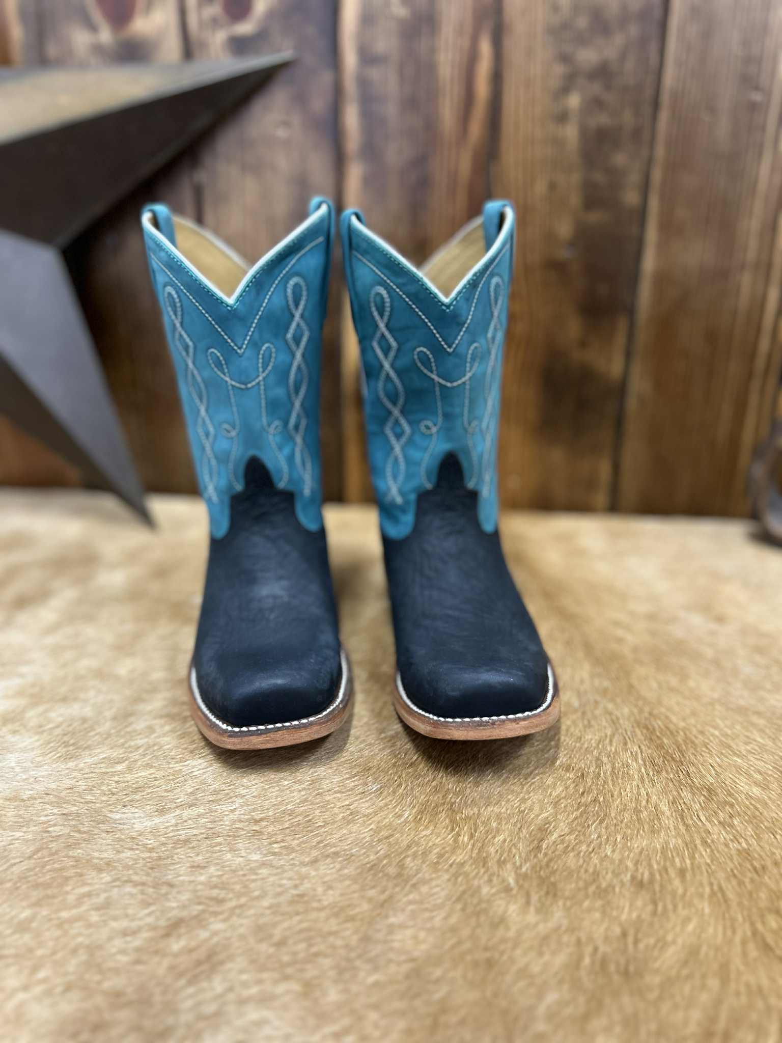 Kids Anderson Bean Black Oiled Shoulder Boot-Kids Boots-Anderson Bean-Lucky J Boots & More, Women's, Men's, & Kids Western Store Located in Carthage, MO