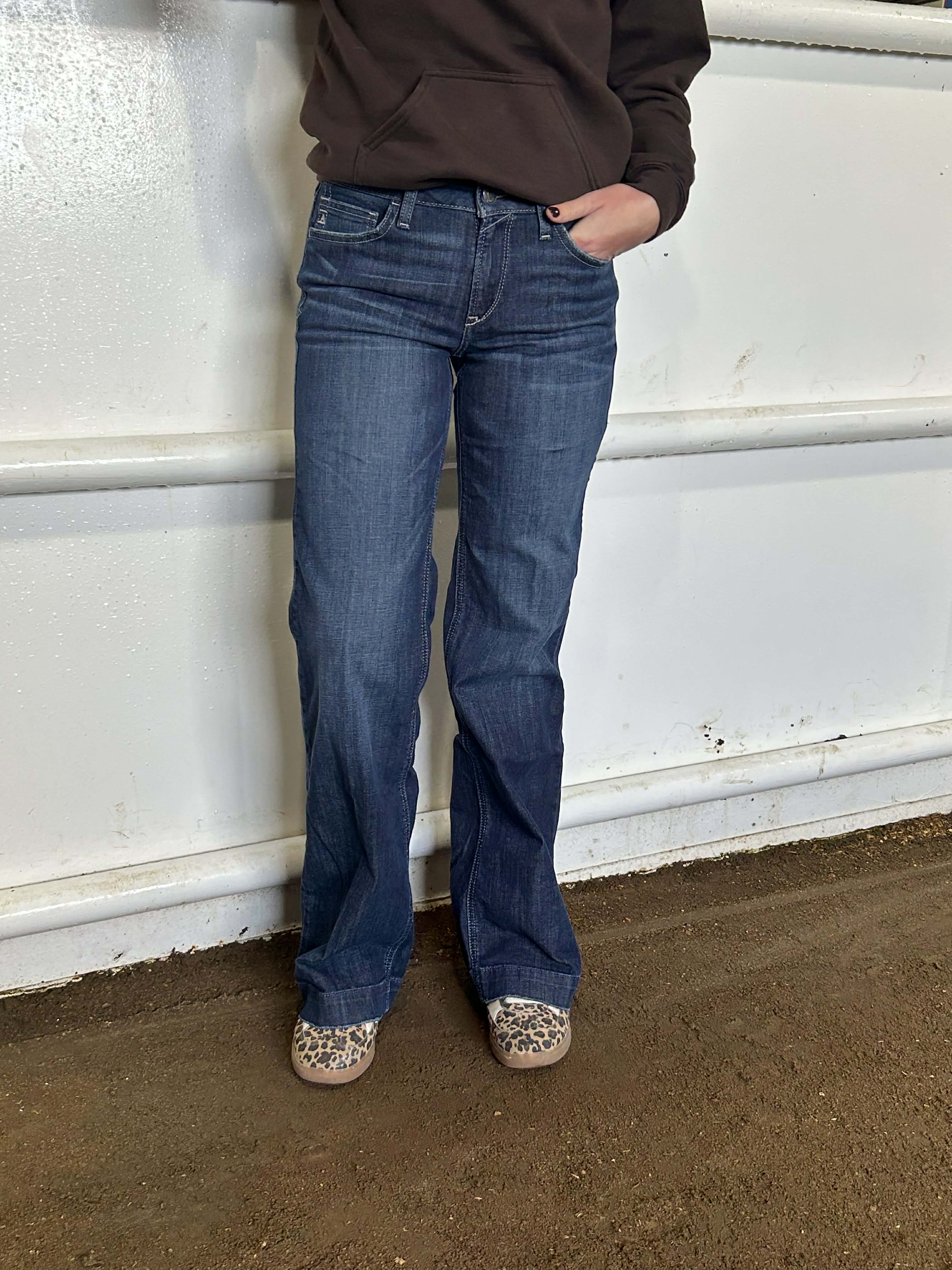 Women's Ariat Catalaya Perfect Rise Trouser Jean-Women's Denim-Ariat-Lucky J Boots & More, Women's, Men's, & Kids Western Store Located in Carthage, MO