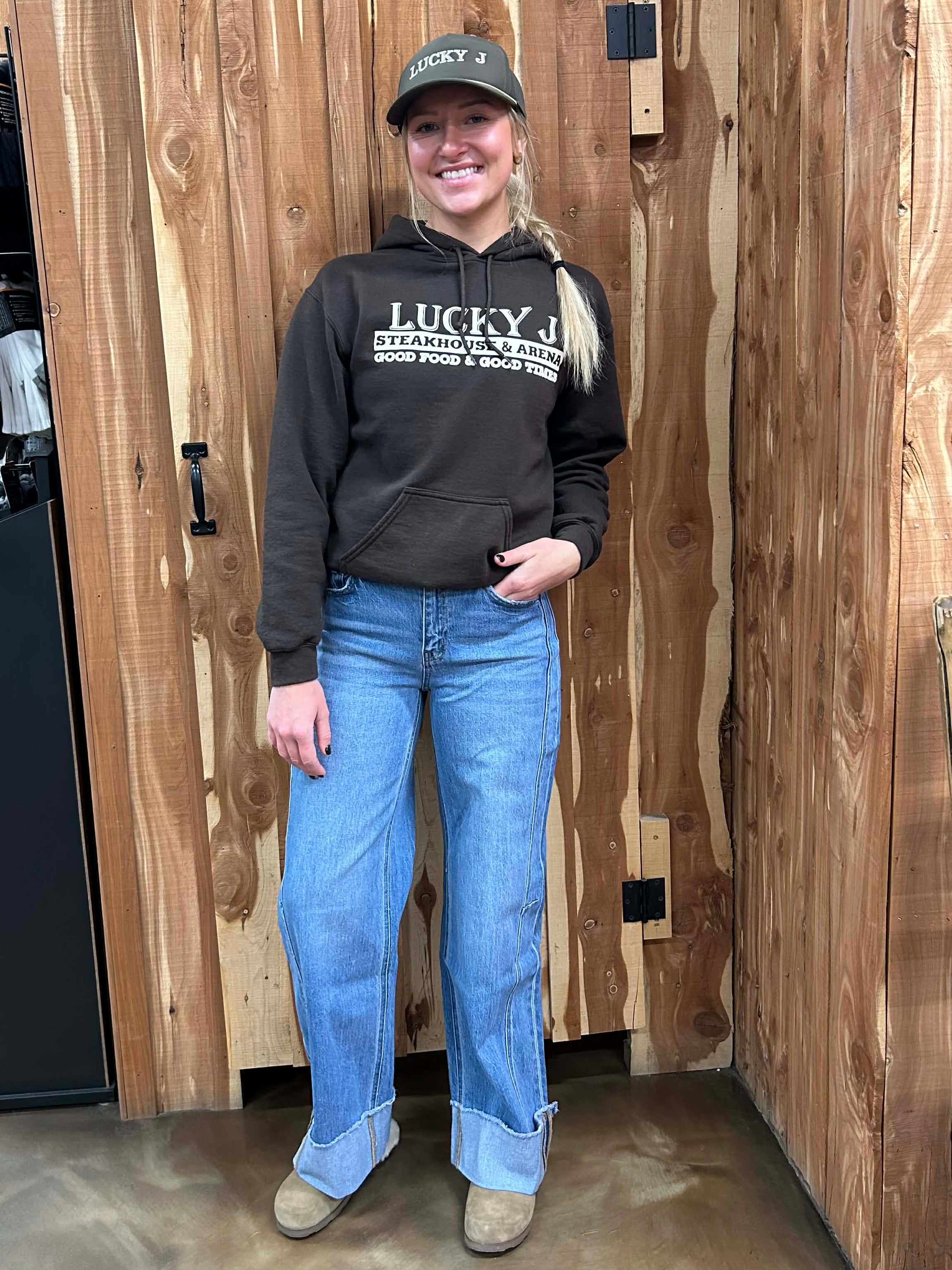Vervet Claire High Rise Cuffed Wide Leg Jean-Women's Denim-Flying Monkey-Lucky J Boots & More, Women's, Men's, & Kids Western Store Located in Carthage, MO