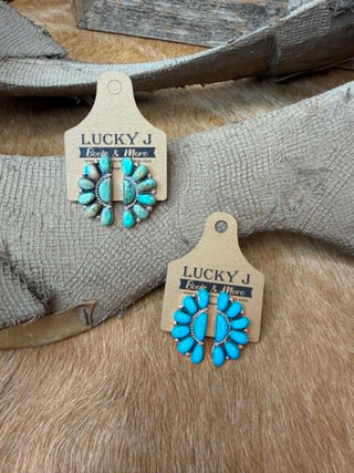 Skyla earrings, turquoise post earrings, sterling silver turquoise jewelry, southwestern stud earrings, boho turquoise silver, natural stone earrings, western style jewelry.