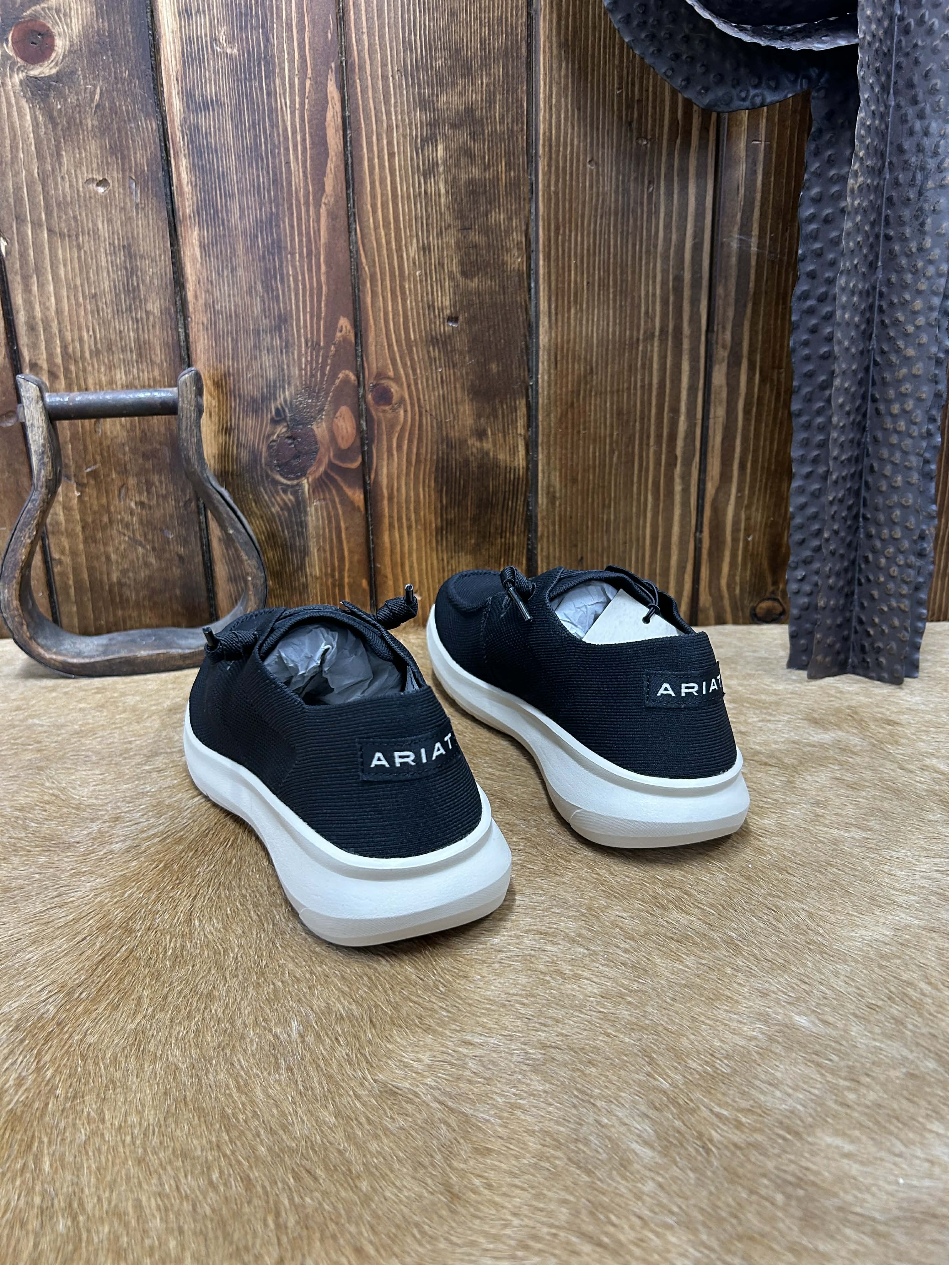 Ariat Men's Black Knit Hilo Shoe-Men's Casual Shoes-Ariat-Lucky J Boots & More, Women's, Men's, & Kids Western Store Located in Carthage, MO