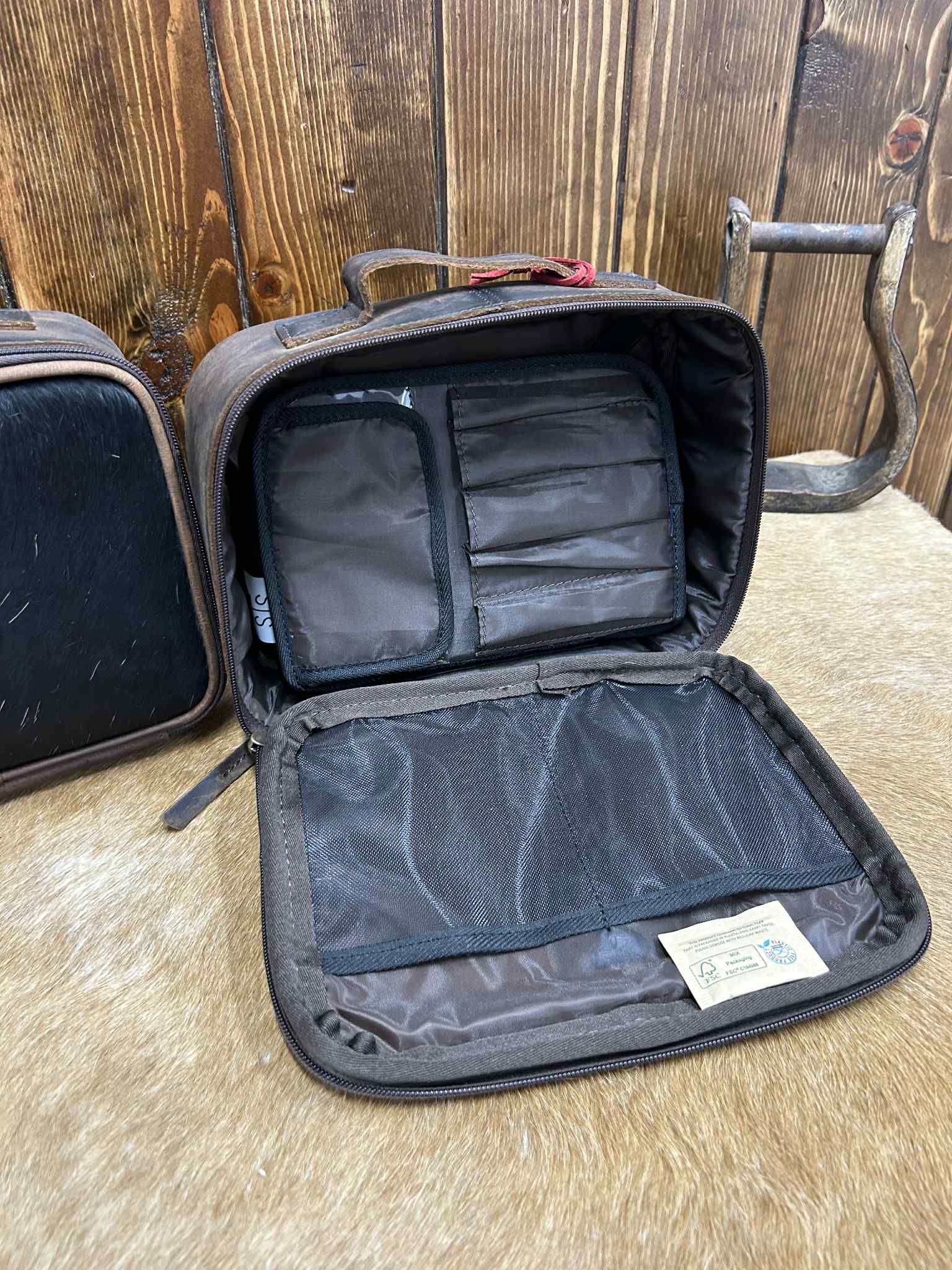STS Cowhide Yukon Makeup Organizer-Organizer Bag-Carrol STS Ranchwear-Lucky J Boots & More, Women's, Men's, & Kids Western Store Located in Carthage, MO