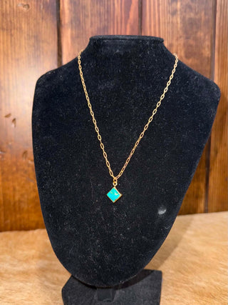 Turquoise & Brass Necklaces