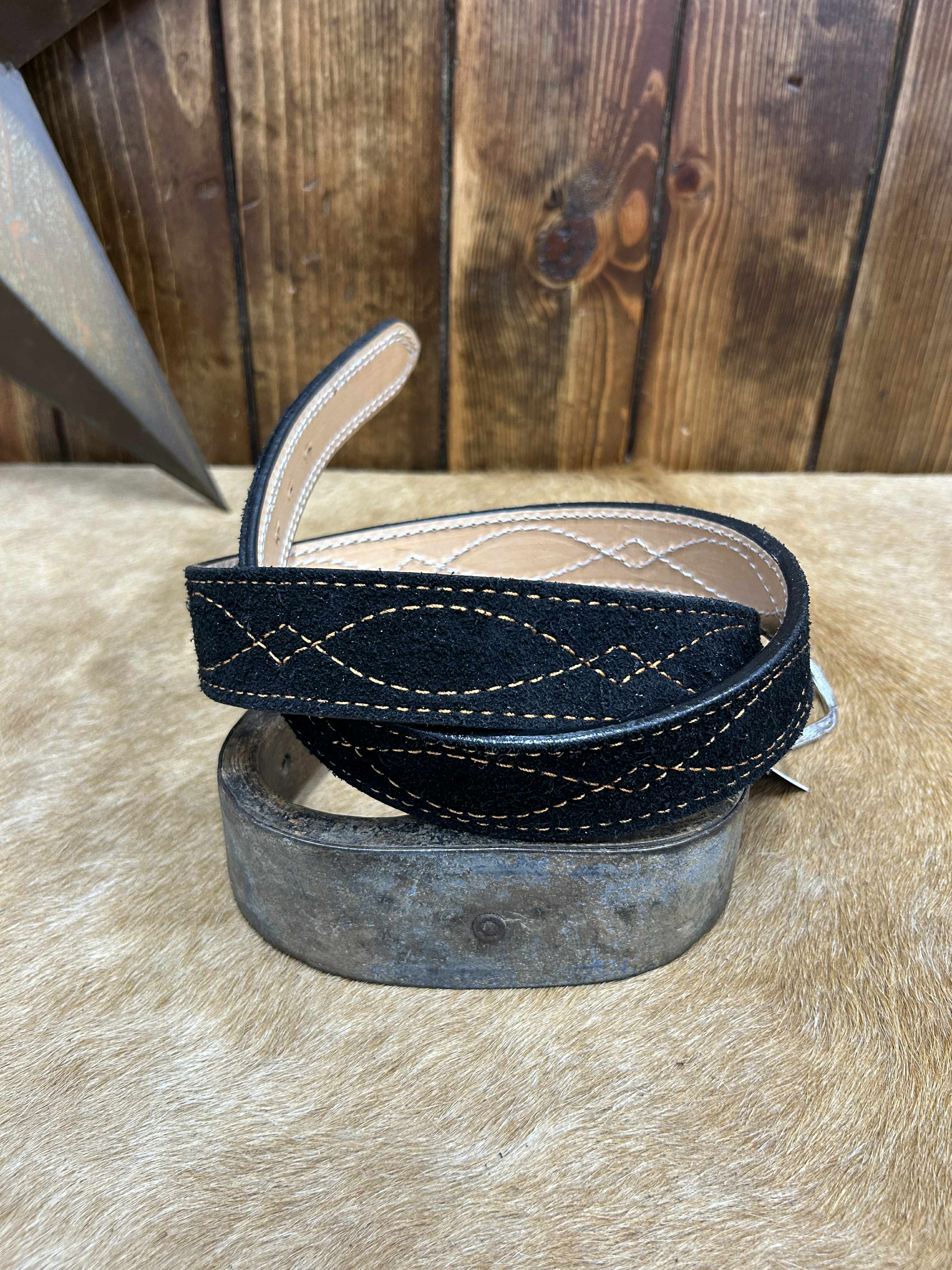 Double J Suede Belts-Belts-DOUBLE J SADDLERY-Lucky J Boots & More, Women's, Men's, & Kids Western Store Located in Carthage, MO