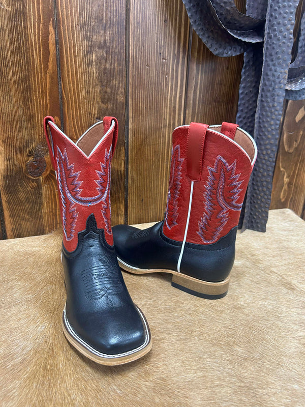 Kid's Horse Power Black Full Grain Leather Boot-Kids Boots-Horse Power-Lucky J Boots & More, Women's, Men's, & Kids Western Store Located in Carthage, MO