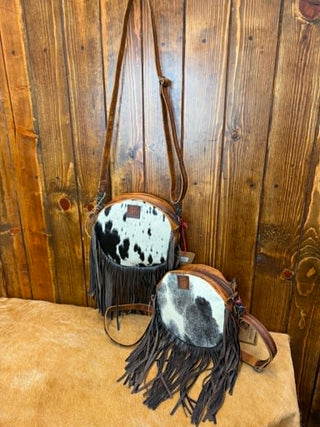 STS Guadalupe Cowhide Sage Circle Crossbody