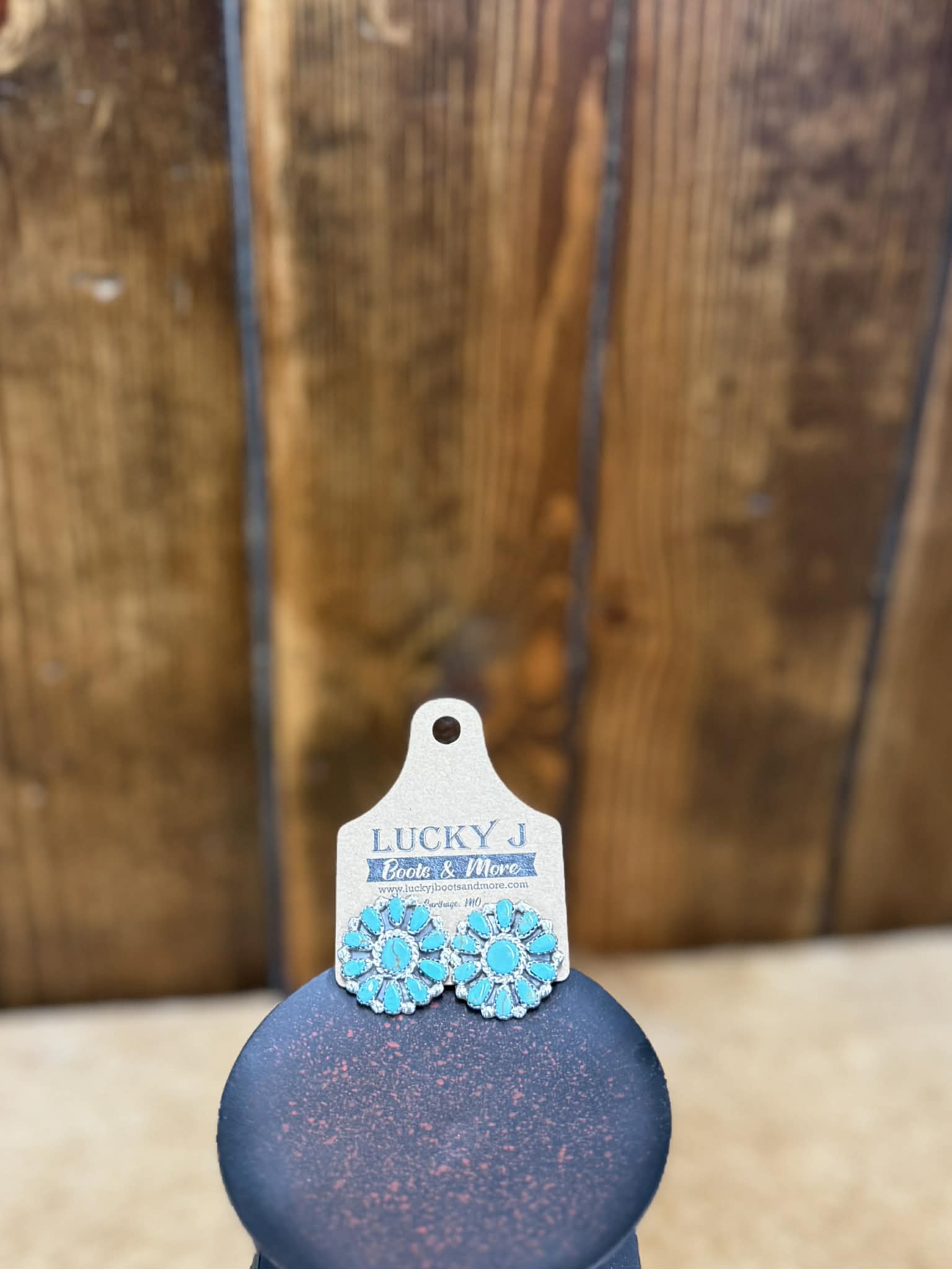 Raya Earrings-Earrings-LJ Turquoise-Lucky J Boots & More, Women's, Men's, & Kids Western Store Located in Carthage, MO