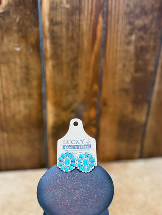 Raya Earrings-Earrings-LJ Turquoise-Lucky J Boots & More, Women's, Men's, & Kids Western Store Located in Carthage, MO