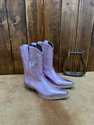 Lil Lane Girls Lavender Metallic Smokeshow Boot-Kids Boots-Lane Boots-Lucky J Boots & More, Women's, Men's, & Kids Western Store Located in Carthage, MO