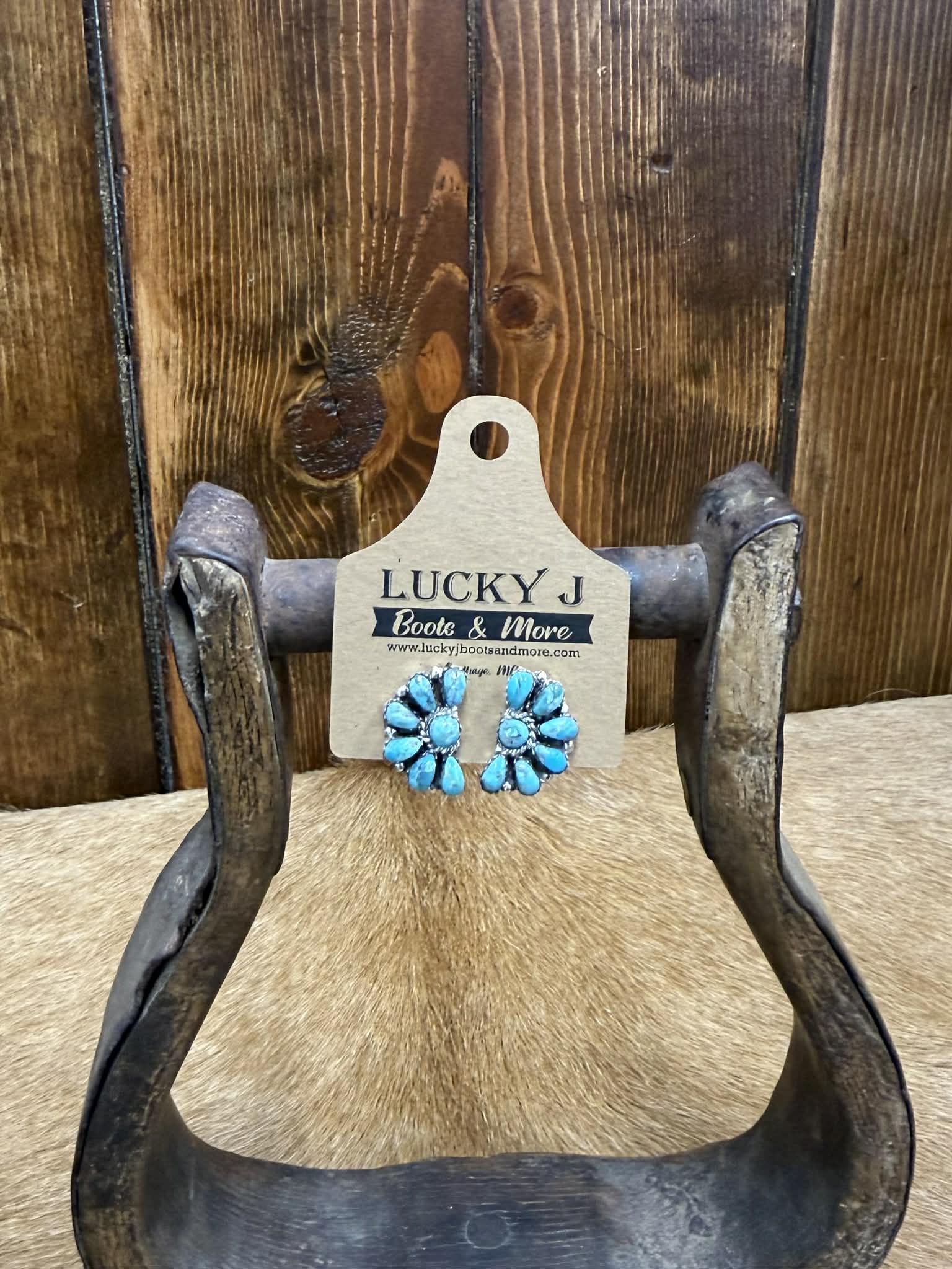 Wrenlee Earrings-Earrings-LJ Turquoise-Lucky J Boots & More, Women's, Men's, & Kids Western Store Located in Carthage, MO