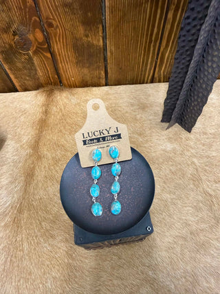Collins Earrings-Earrings-LJ Turquoise-Lucky J Boots & More, Women's, Men's, & Kids Western Store Located in Carthage, MO