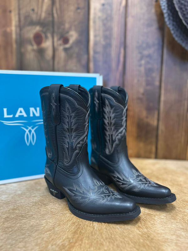 Lil Lane Girls Lexington in Jet Black Boot-Kids Boots-Lane Boots-Lucky J Boots & More, Women's, Men's, & Kids Western Store Located in Carthage, MO