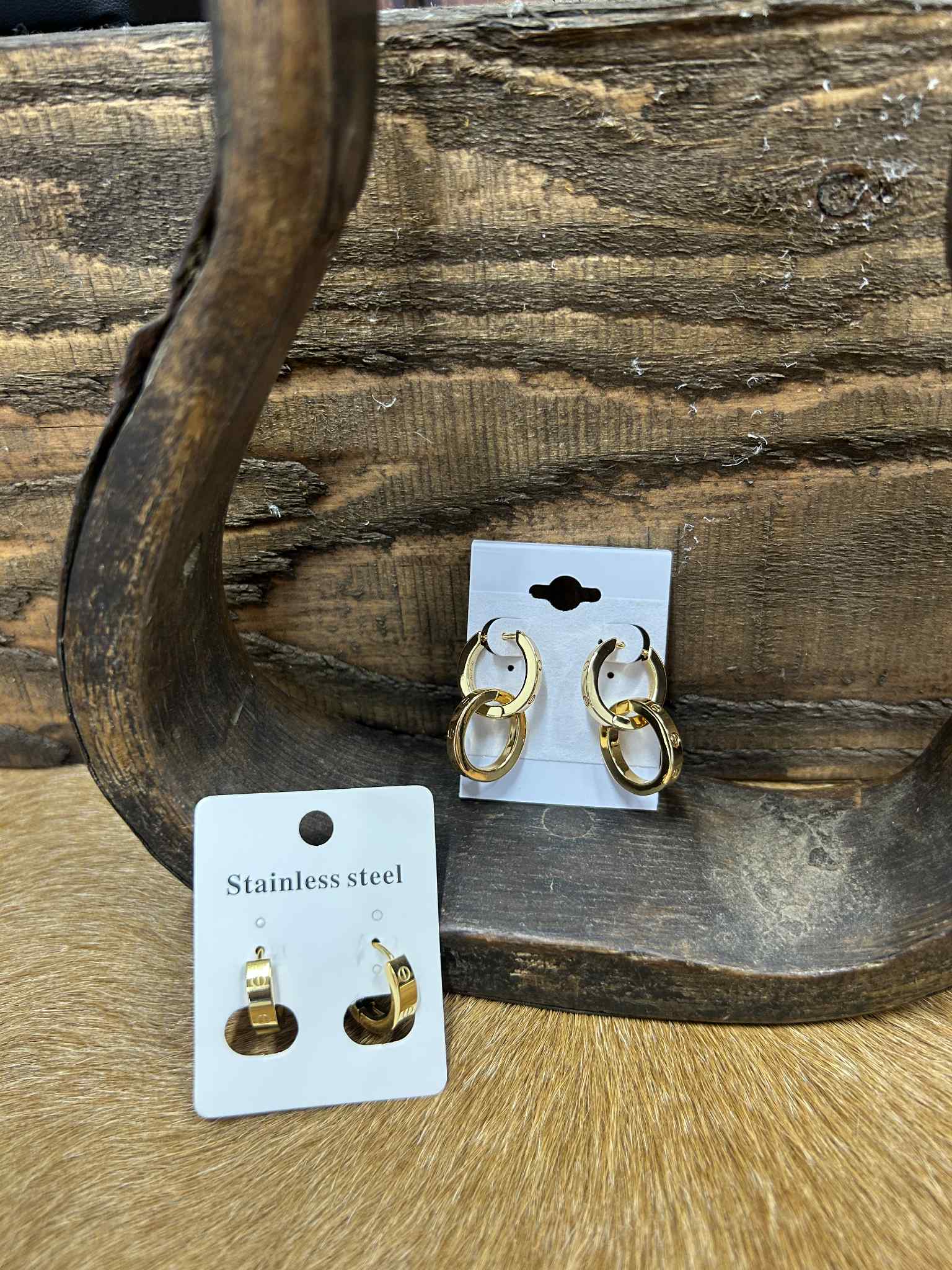 Chunky Hoop Earrings-Earrings-LJ Fashion Jewelry-Lucky J Boots & More, Women's, Men's, & Kids Western Store Located in Carthage, MO