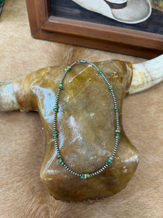 Navajo pearls, turquoise necklace, handmade jewelry, Southwest style, Jane necklace, authentic Navajo jewelry, sterling silver beads, western accessories, boho chic jewelry, artisan necklace.