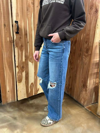 Women's Hidden Charlie Mid Rise Basic Dad Jean-Women's Denim-HIDDEN-Lucky J Boots & More, Women's, Men's, & Kids Western Store Located in Carthage, MO