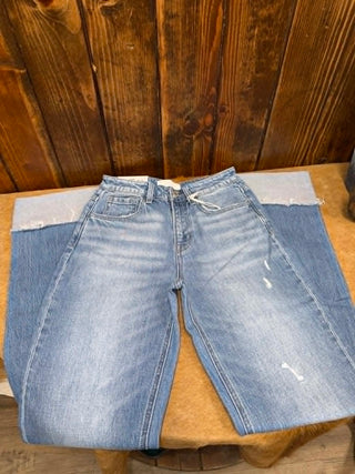 Women's Vervet Eva High Rise Cuffed Slim Wide Leg Jean