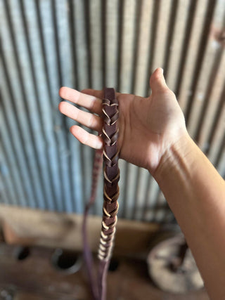 7392BUR Professional Choice Barrel Rein Laced 5/8 BUR-Reins-Professionals Choice-Lucky J Boots & More, Women's, Men's, & Kids Western Store Located in Carthage, MO