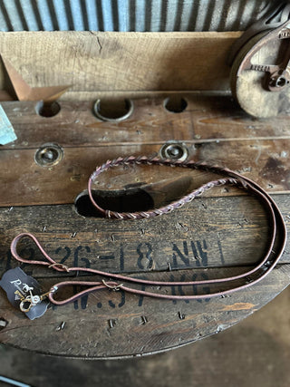 7392BUR Professional Choice Barrel Rein Laced 5/8 BUR-Reins-Professionals Choice-Lucky J Boots & More, Women's, Men's, & Kids Western Store Located in Carthage, MO