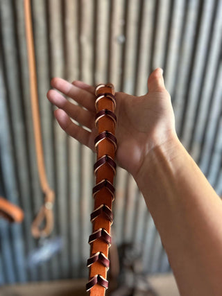7393HL Barrel Rein Laced 3/4 HL-Reins-Professionals Choice-Lucky J Boots & More, Women's, Men's, & Kids Western Store Located in Carthage, MO