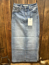 Hidden Holly Denim Midi Skirt
