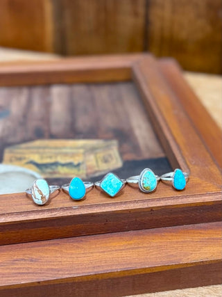 Turquoise rings, sterling silver rings, boho jewelry, southwestern rings, handcrafted turquoise, silver statement rings, blue stone rings, Stevie Rings