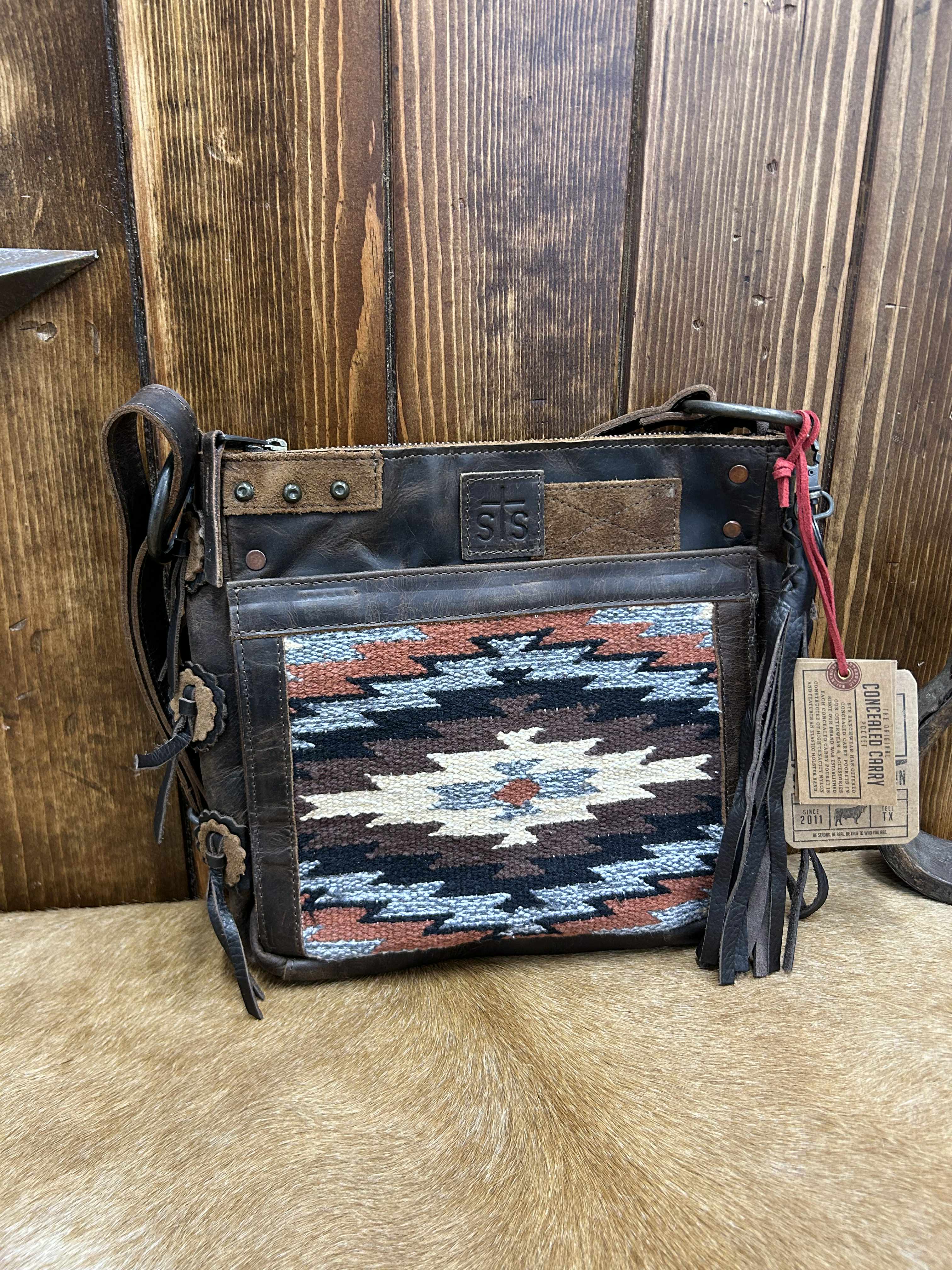 STS Guadalupe Serape Olivia Crossbody-Crossbody bag-Carrol STS Ranchwear-Lucky J Boots & More, Women's, Men's, & Kids Western Store Located in Carthage, MO