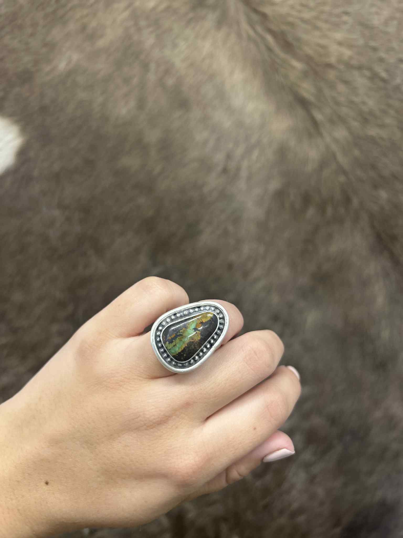 Yazmin Ring-Rings-LJ Turquoise-Lucky J Boots & More, Women's, Men's, & Kids Western Store Located in Carthage, MO