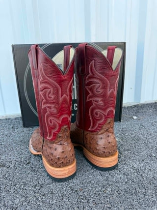 Men's Horse Power Kango Tobacco Full Quill Ostrich Boot