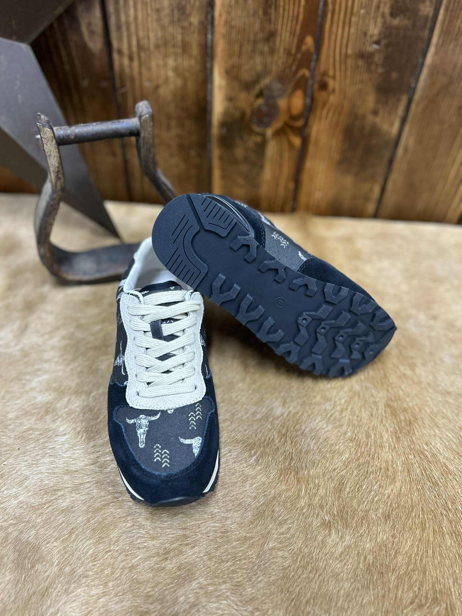 Women's Roper Black Giddy Up Shoes-Women's Casual Shoes-Karman-Lucky J Boots & More, Women's, Men's, & Kids Western Store Located in Carthage, MO