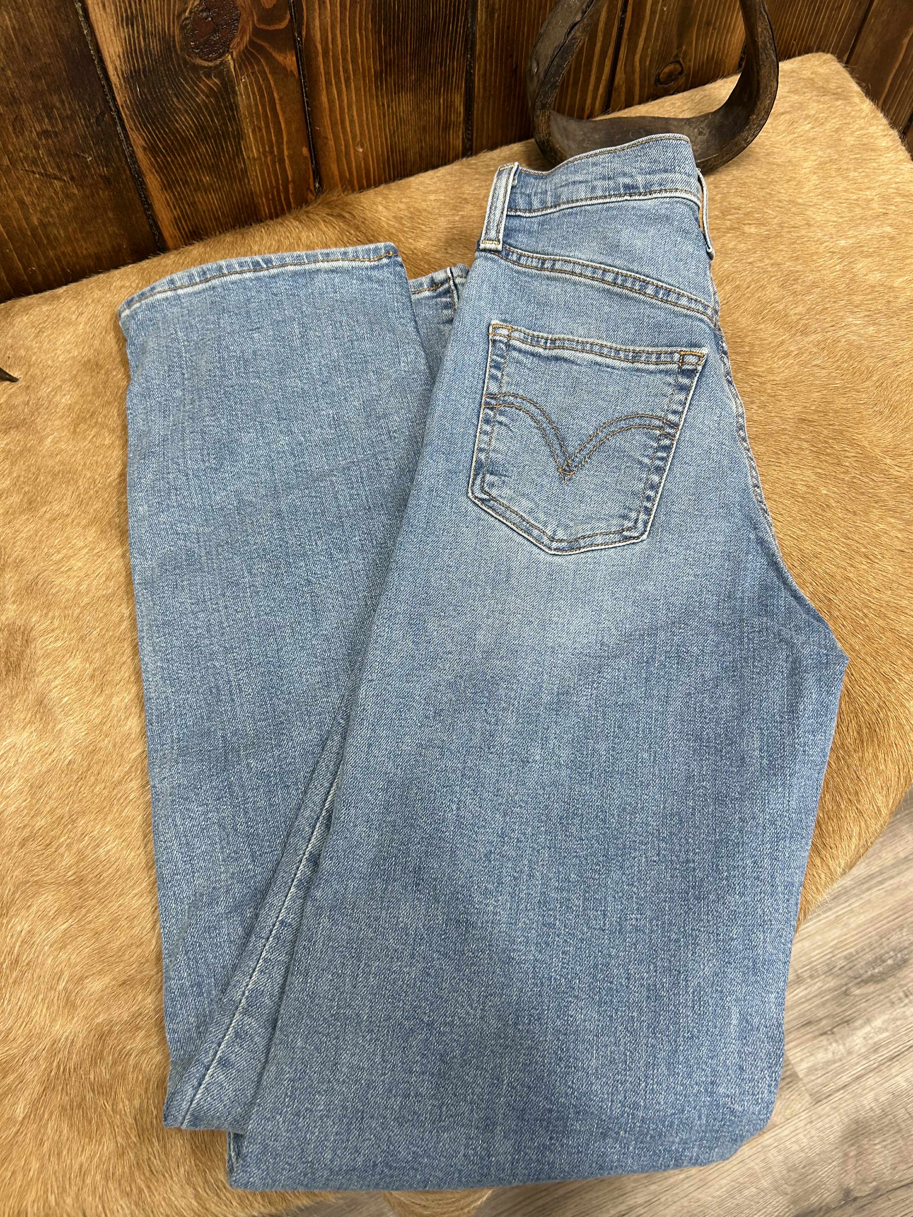 Women's Levi's Ribcage Full Length in Medium Wash Jean-Women's Denim-Levi's-Lucky J Boots & More, Women's, Men's, & Kids Western Store Located in Carthage, MO
