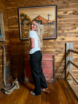 Women's Flying Monkey Stevie High Rise Trouser Wide Leg Jean-Women's Denim-Flying Monkey-Lucky J Boots & More, Women's, Men's, & Kids Western Store Located in Carthage, MO