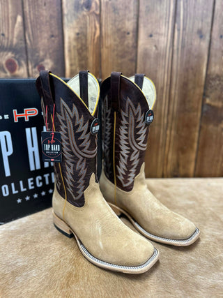 Men's Horse Power Tan Crazy Roughout Square Toe Boot-Men's Boots-Horse Power-Lucky J Boots & More, Women's, Men's, & Kids Western Store Located in Carthage, MO