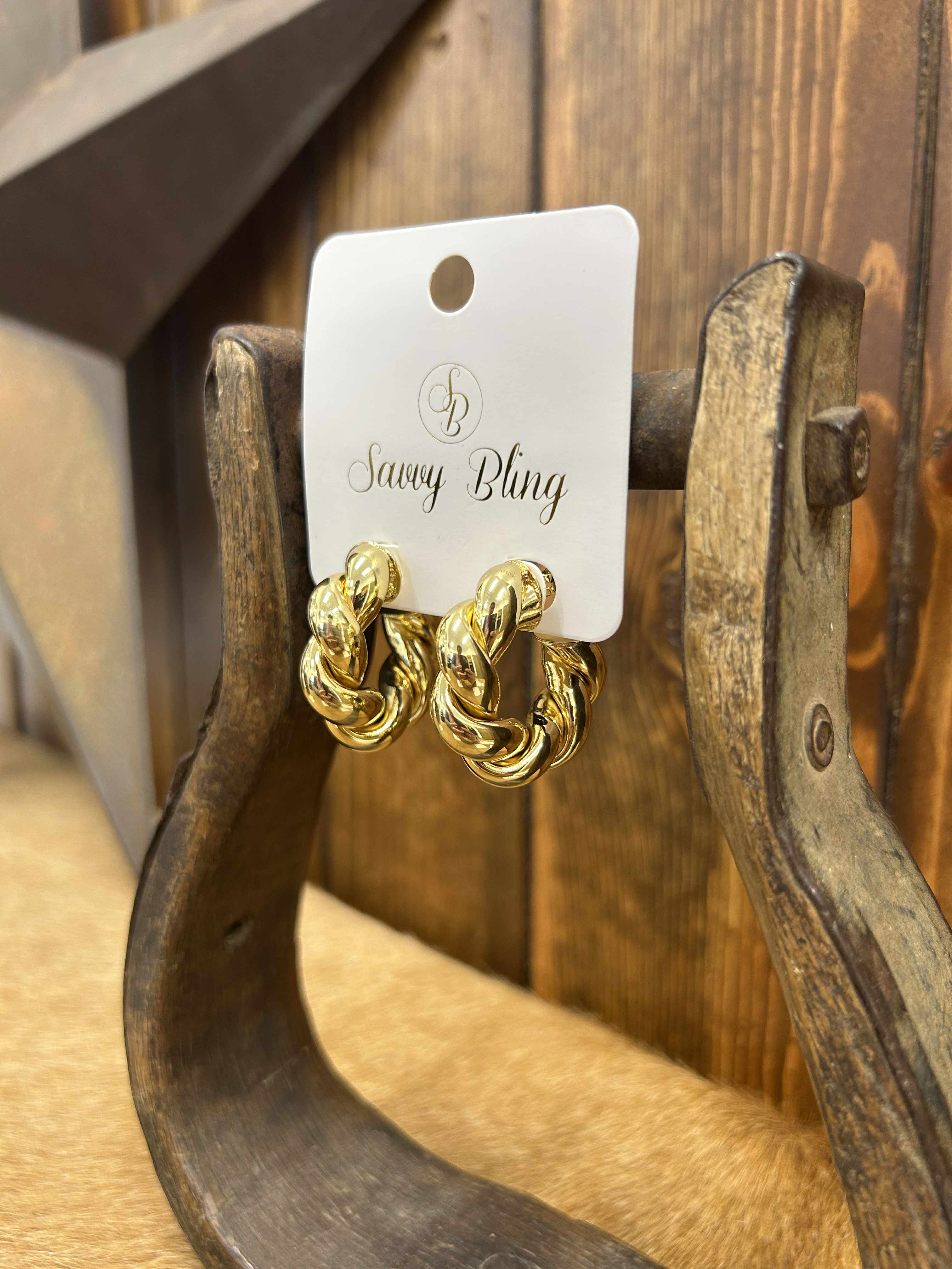 Gold Hoop Earrings-Earrings-LJ Fashion Jewelry-Lucky J Boots & More, Women's, Men's, & Kids Western Store Located in Carthage, MO