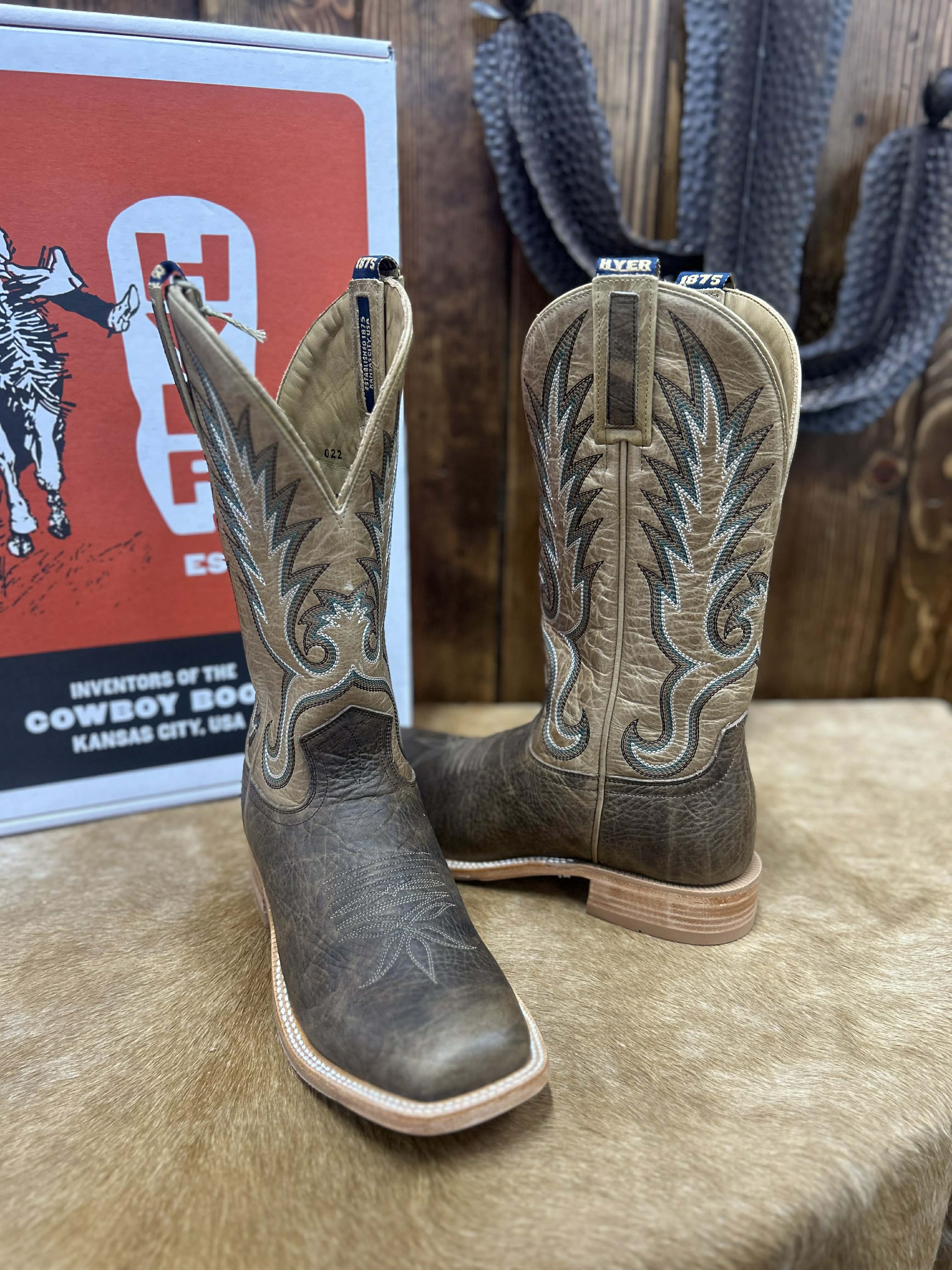 Men's Hyer Kincaid Tobacco Shrunken Shoulder Boot-Men's Boots-HYER Boots-Lucky J Boots & More, Women's, Men's, & Kids Western Store Located in Carthage, MO