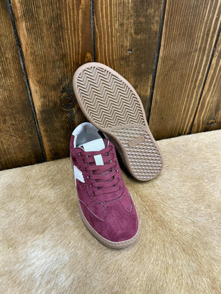 Corkys Spoiler Alert Sneakers in Wine Faux Suede-Women's Casual Shoes-Corkys Footwear-Lucky J Boots & More, Women's, Men's, & Kids Western Store Located in Carthage, MO