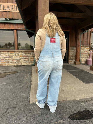 Women's Kimes Billy Pinstriped Overalls-Women's Denim-Kimes Ranch-Lucky J Boots & More, Women's, Men's, & Kids Western Store Located in Carthage, MO