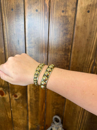 brass cuff bracelet, ball bead jewelry, Katie cuff, gold tone statement bracelet, ombre brass jewelry, 12mm bead cuff, handmade style bracelet, western chic jewelry, adjustable brass cuff.
