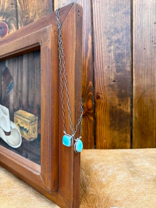 Lennon Necklace, Turquoise Pendant, Sterling Silver Jewelry, Boho Necklace, Western Style Jewelry, Handcrafted Turquoise, Minimalist Silver Necklace, Southwestern Accessories.